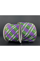 Shop For 2.5" Mardi Gras Plaid Ribbon: Purple, Gold, Green (10 Yards) (Copy) at Michelle's aDOORable Creations