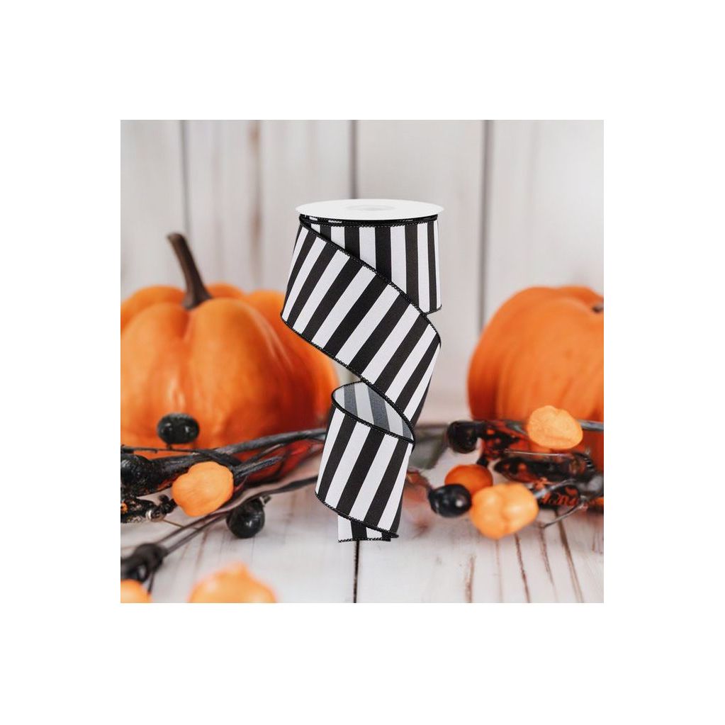 Shop For 2.5" Medium Horizontal Stripe Ribbon: Black (10 Yard) at Michelle's aDOORable Creations