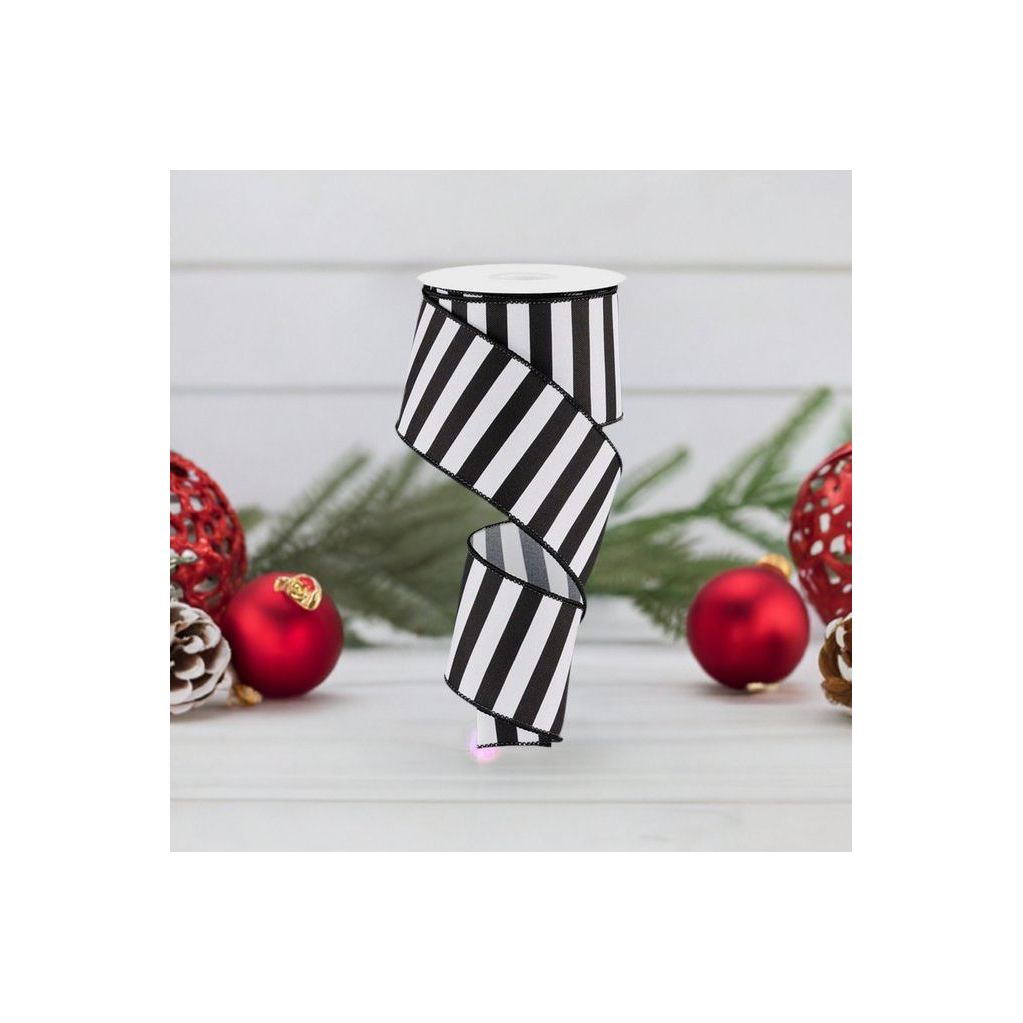 Shop For 2.5" Medium Horizontal Stripe Ribbon: Black (10 Yard) at Michelle's aDOORable Creations