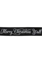 Shop For 2.5" Merry Christmas Yall Ribbon: Black (10 Yards)