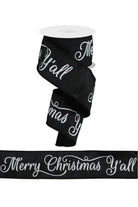 Shop For 2.5" Merry Christmas Yall Ribbon: Black (10 Yards)