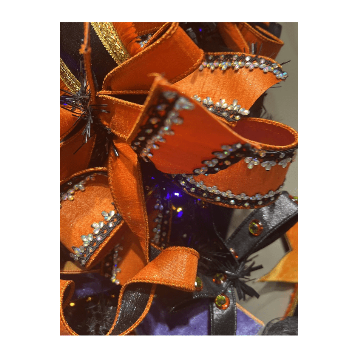 Shop For 2.5" Metallic Dupion Iris Jewel Ribbon: Orange (5 Yards)