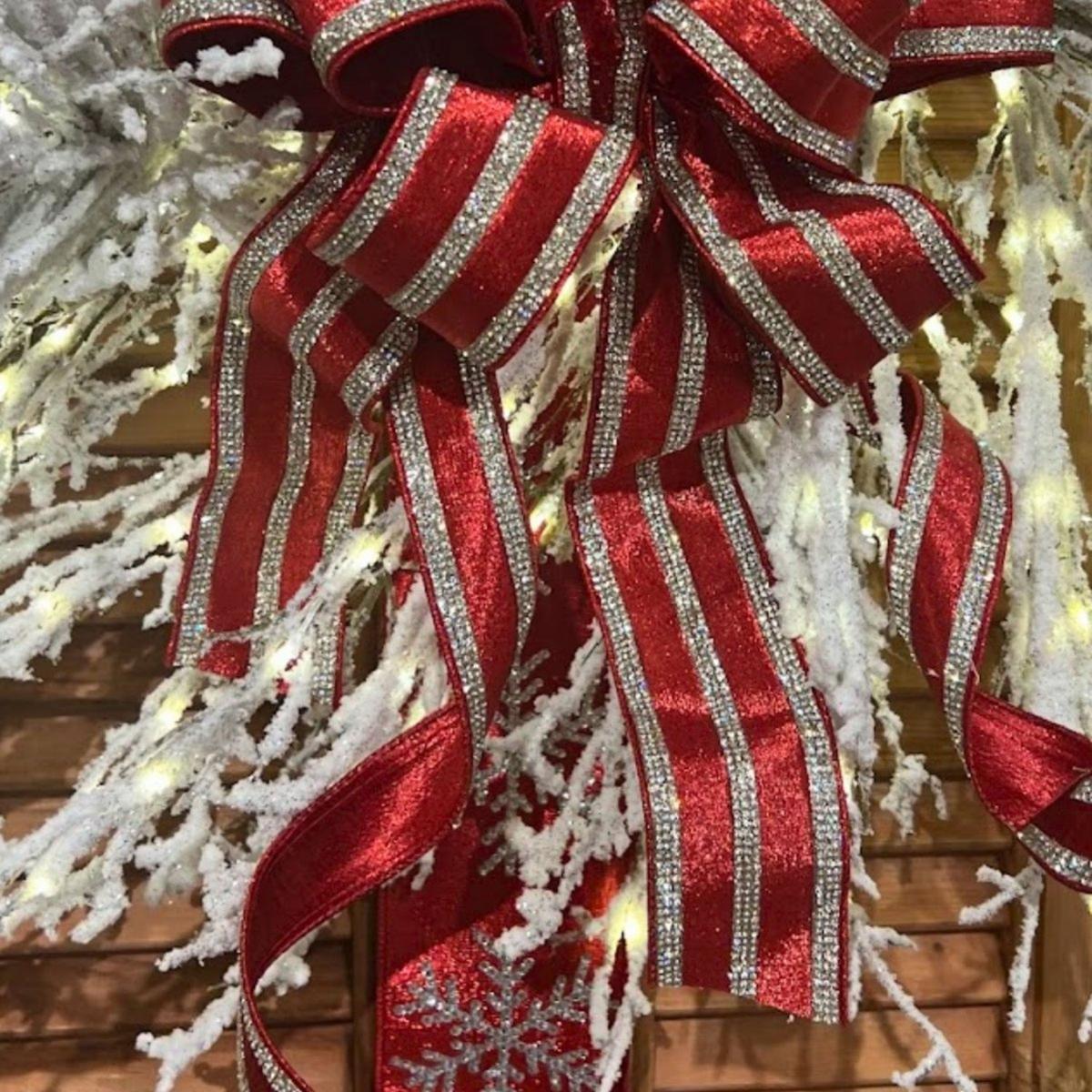 Shop For 2.5" Metallic Dupion Jewel Stripe Ribbon: Red (5 Yards)