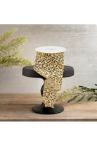 Shop For 2.5" Metallic Leopard Print Burlap Ribbon: Natural (10 Yards)