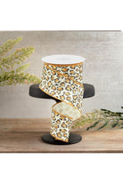 Shop For 2.5" Metallic Leopard Print Burlap Ribbon: Off White (10 Yards)