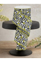 Shop For 2.5" Mini Bumblebees on Royal Ribbon: Gingham Check (10 Yards)