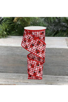 Shop For 2.5" Mini Ladybug on Royal Ribbon: Red Gingham (10 Yards) at Michelle's aDOORable Creations