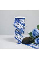 Shop For 2.5" Mini Roses and Lace Ribbon: Blue (10 Yards) at Michelle's aDOORable Creations