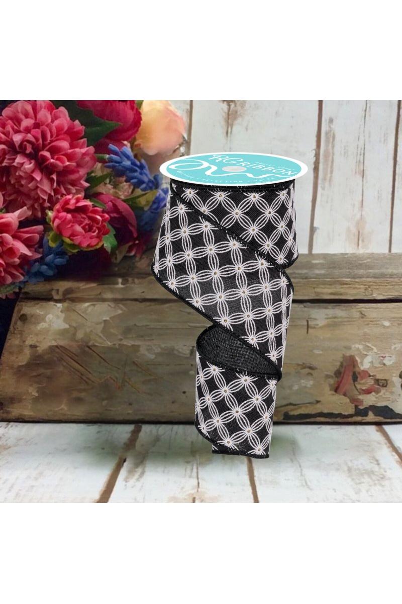 Shop For 2.5" Multi Circles and Dots Ribbon: Black (10 Yards)