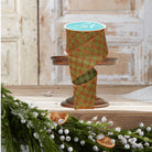 Shop For 2.5" Multi Circles and Dots Ribbon: Green/Copper (10 Yards)