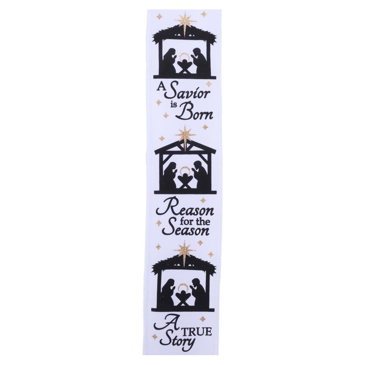 Shop For 2.5" Nativity Scene Ribbon: White (10 Yards)
