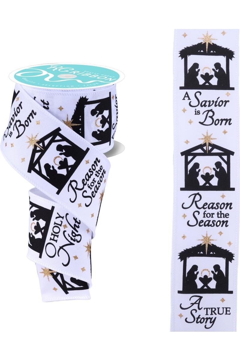 Shop For 2.5" Nativity Scene Ribbon: White (10 Yards)