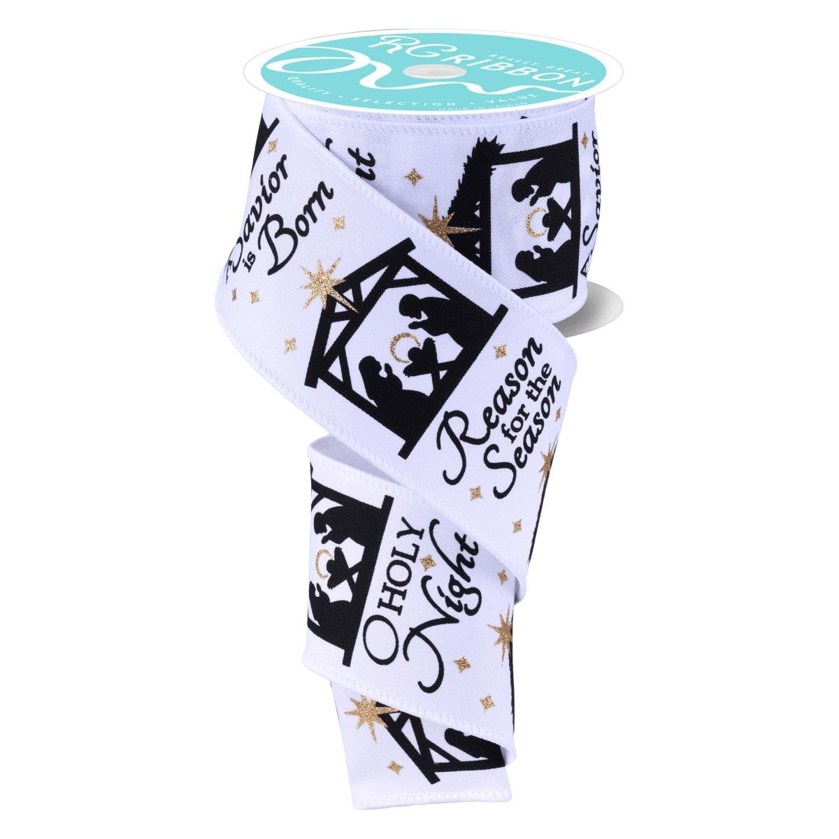 Shop For 2.5" Nativity Scene Ribbon: White (10 Yards)