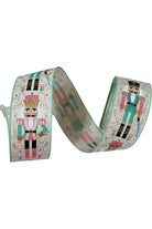 Shop For 2.5" Nutcracker Ribbon: Ivory/Mint Green (10 Yards)