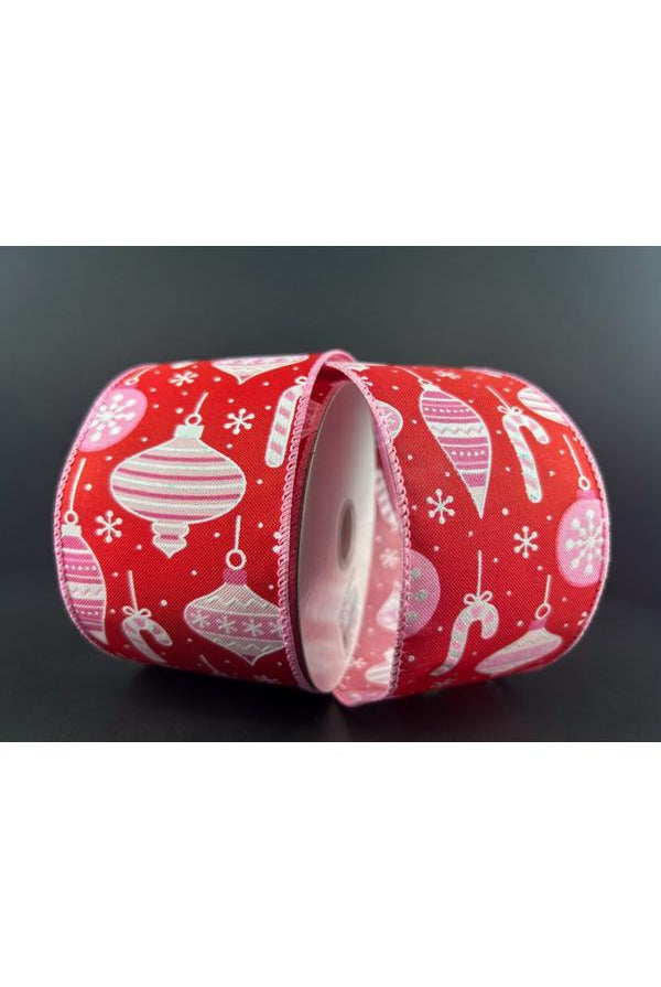 Shop For 2.5" Ornament Ribbon: Red, Pink, and White (10 Yards) 71410 - 40 - 44