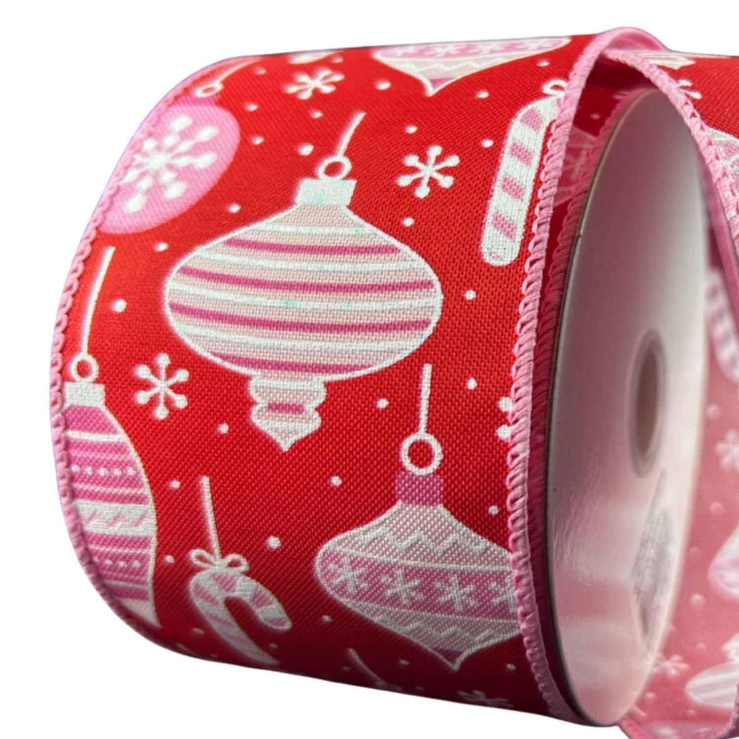 Shop For 2.5" Ornament Ribbon: Red, Pink, and White (10 Yards)