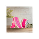 Shop For 2.5" Pastel Border Ribbon: Hot Pink (10 Yards)