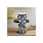 Shop For 2.5" Paw Print Bone Check Ribbon: Black/White (10 Yards)