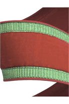 Shop For 2.5" Pleated Borders Ribbon: Red/Green (10 Yards)