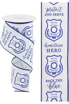 Shop For 2.5" Police Badge Ribbon: White (10 Yards)