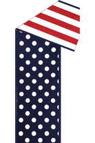 Shop For 2.5" Polka Dot Striped Fused Ribbon: Navy/White/Red