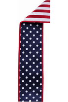 Shop For 2.5" Polka Dot Striped Fused Ribbon: Navy/White/Red