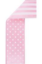 Shop For 2.5" Polka Dot Striped Fused Ribbon: Pink (10 Yards)