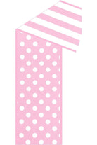 Shop For 2.5" Polka Dot Striped Fused Ribbon: Pink (10 Yards)