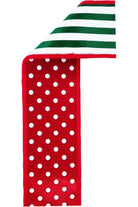 Shop For 2.5" Polka Dot Striped Fused Ribbon: Red/Green/White (10 Yards)