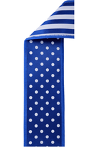 Shop For 2.5" Polka Dot Striped Fused Ribbon: Royal Blue (10 Yards)