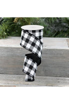 Shop For 2.5" Printed Plaid Check Ribbon: Black & White (10 Yards) at Michelle's aDOORable Creations