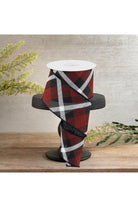 Shop For 2.5" Printed Plaid Ribbon: Black, Red and White