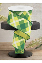 Shop For 2.5" Printed Plaid Ribbon: Yellow, Green, White (10 Yards)