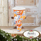 Shop For 2.5" Pumpkin Foliage Ribbon: White/Navy (10 Yards)