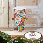 Shop For 2.5" Pumpkins Bittersweet Ribbon: Ivory/Teal/Rust