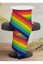 Shop For 2.5" Rainbow Vertical Stripe Ribbon: Primary Color (10 Yards)