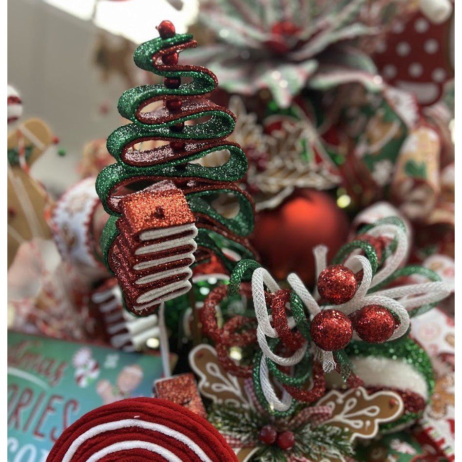 Shop For 25" Ribbon Candy Tree Stem: Red/Green