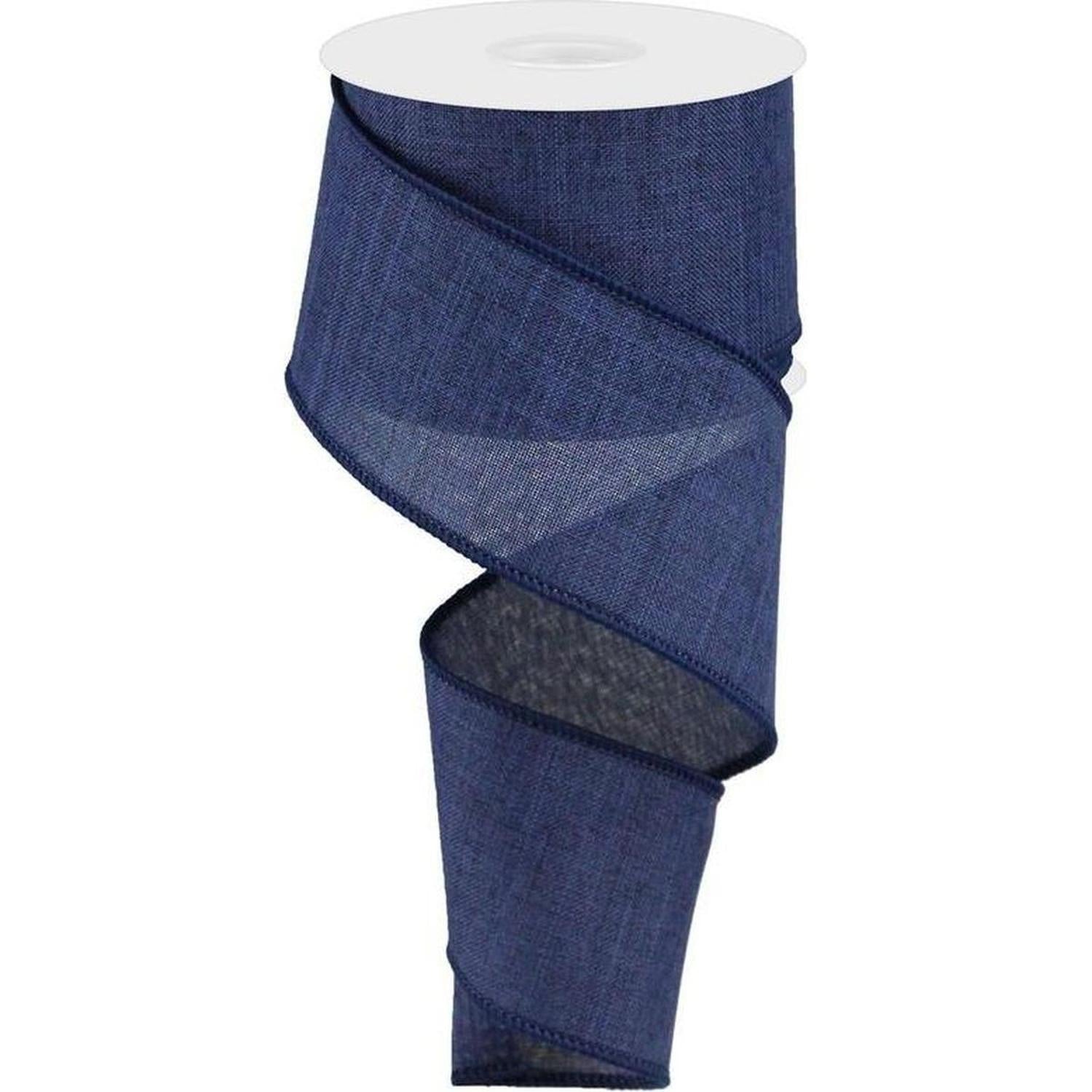 2.5" Royal Canvas Ribbon: Navy Blue (10 Yards)