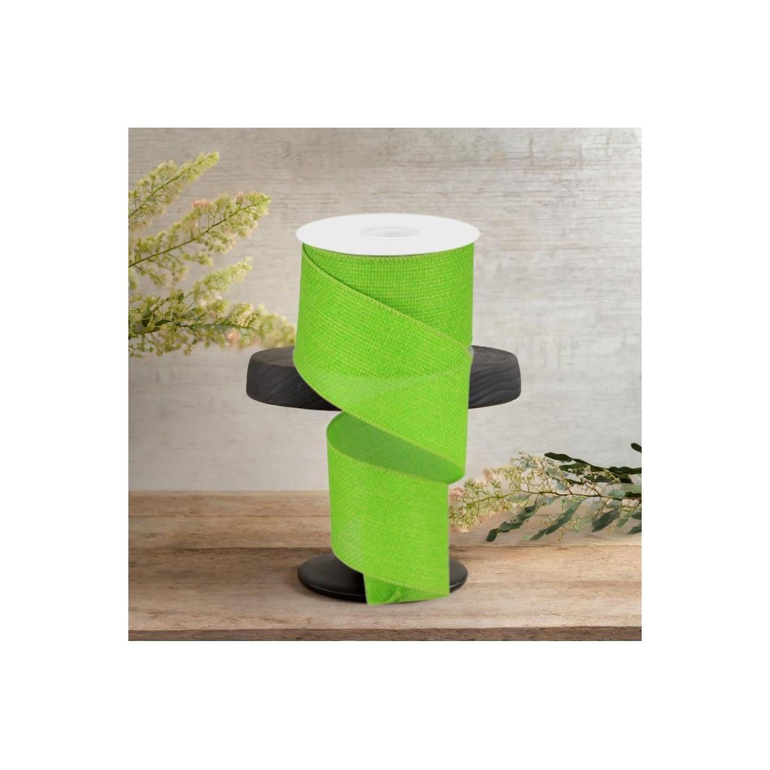 Shop For 2.5" Royal Faux Burlap Ribbon: Lime Green (10 Yards)