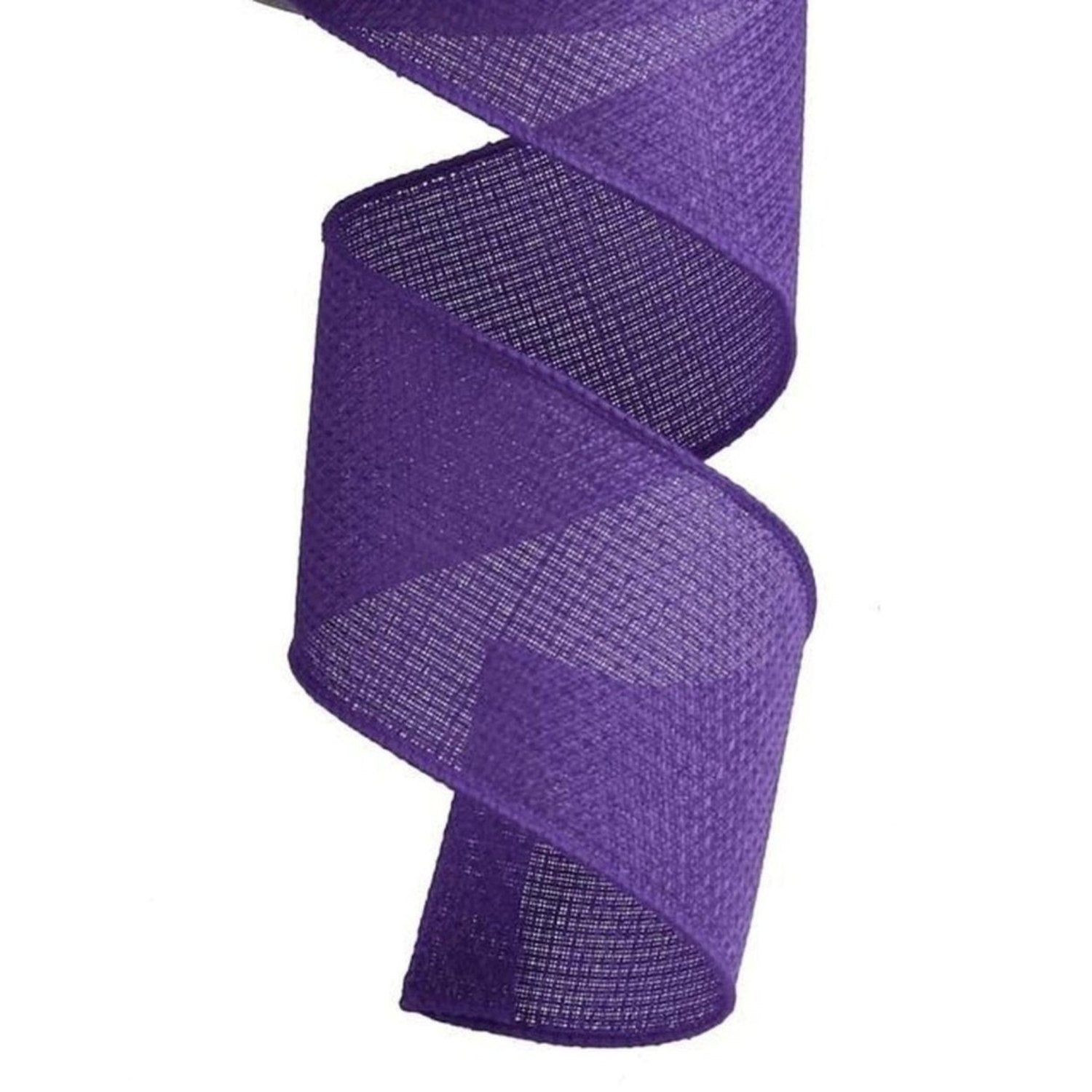 Shop For 2.5" Royal Faux Burlap Ribbon: Purple (10 Yards)