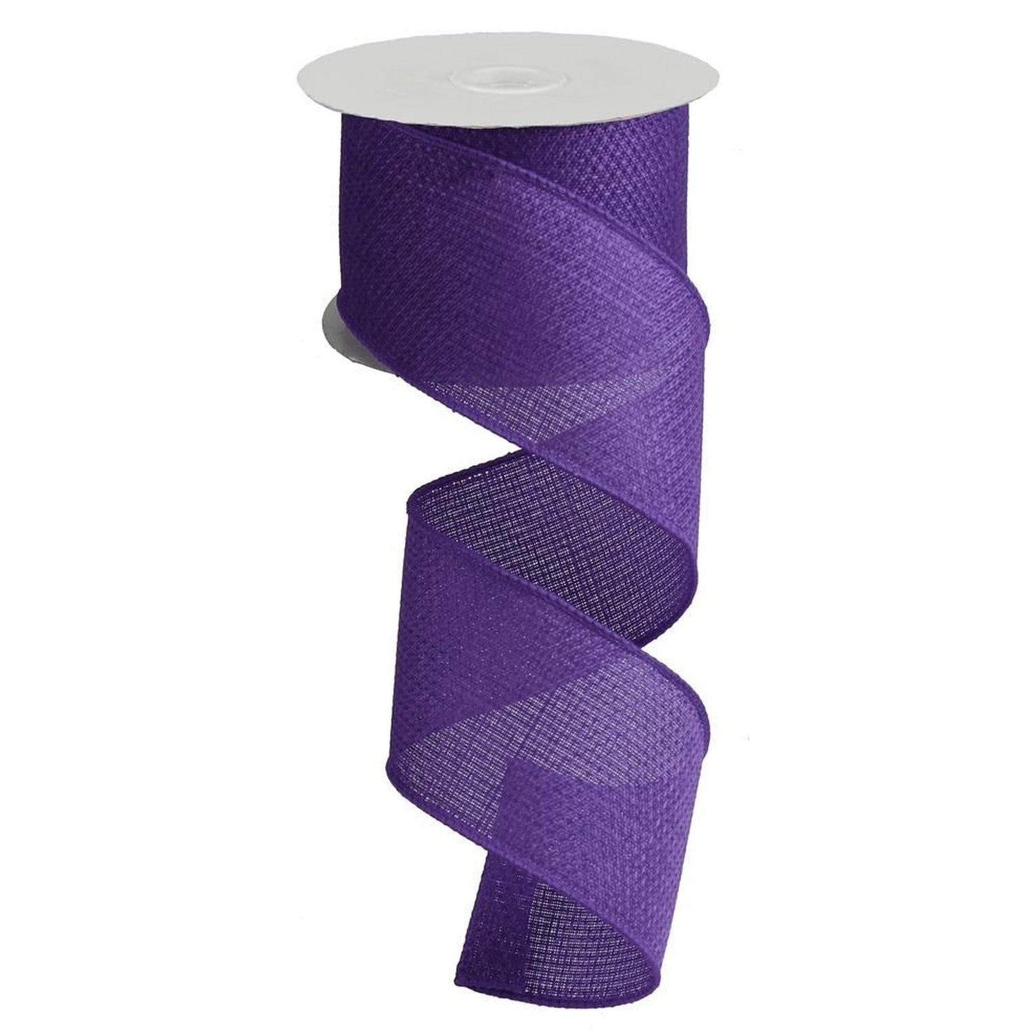 2.5" Royal Faux Burlap Ribbon: Purple (10 Yards)