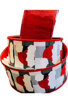 Shop For 2.5" Santa Hats on Check Ribbon: Black & White (10 Yards)