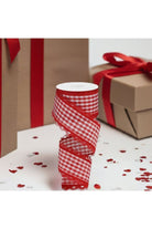 Shop For 2.5" Scalloped Edge Gingham Ribbon: Red (10 Yard) at Michelle's aDOORable Creations