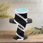 Shop For 2.5" Scalloped Edge Ribbon: Black/White (10 Yard)