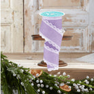 Shop For 2.5" Scalloped Edge Ribbon: Light Lavender/White (10 Yard)