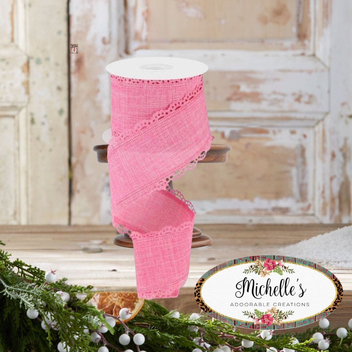 Shop For 2.5" Scalloped Edge Ribbon: Pink (10 Yard)