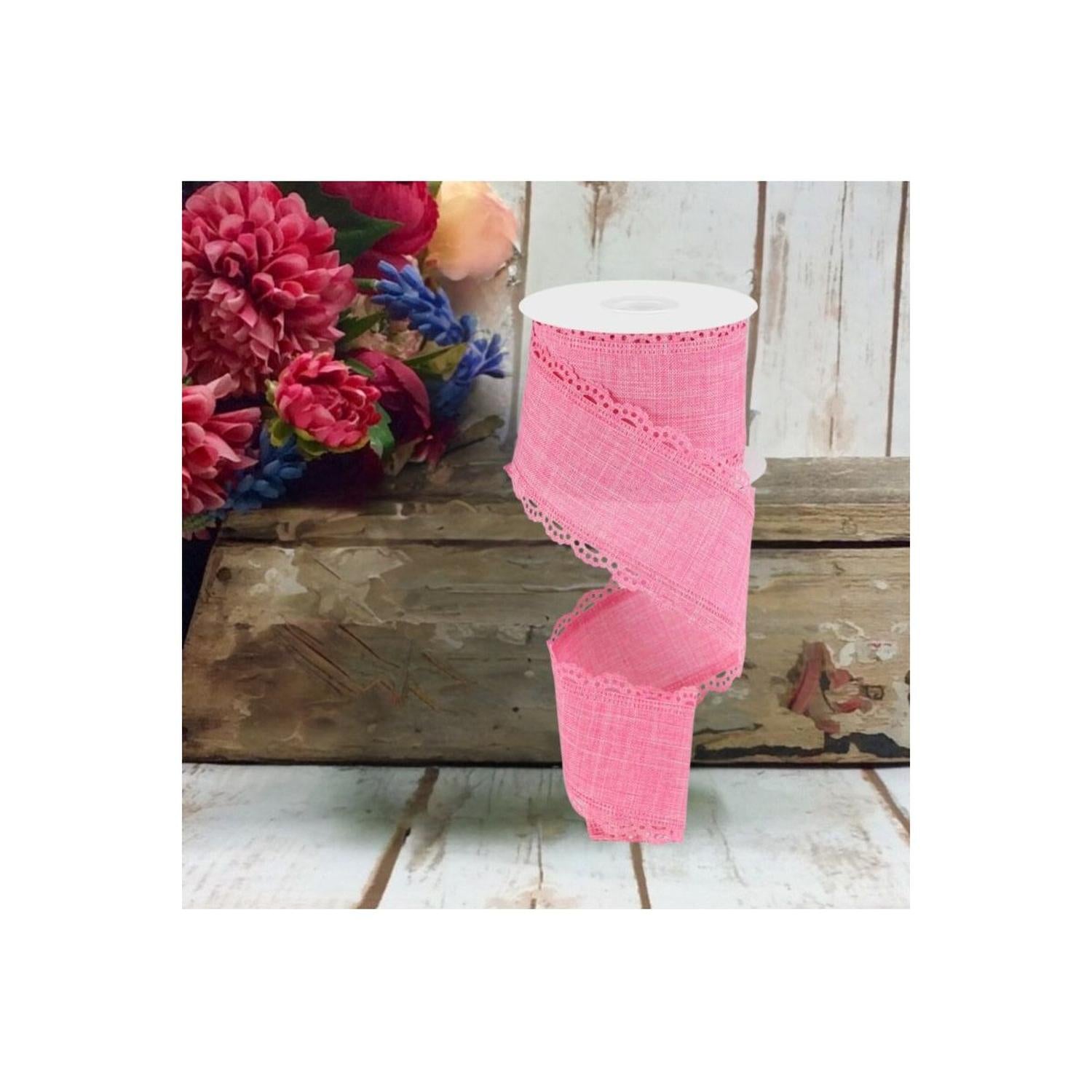 Shop For 2.5" Scalloped Edge Ribbon: Pink (10 Yard)