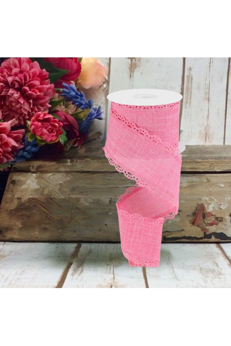 Shop For 2.5" Scalloped Edge Ribbon: Pink (10 Yard)