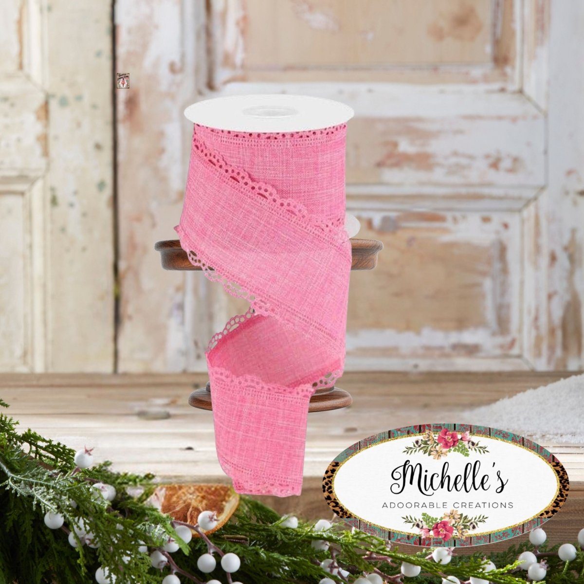 Shop For 2.5" Scalloped Edge Ribbon: Pink (10 Yard)