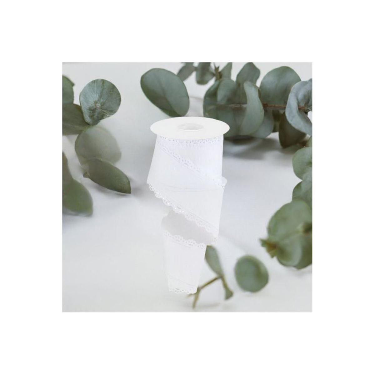 Shop For 2.5" Scalloped Edge Ribbon: White (10 Yard) at Michelle's aDOORable Creations